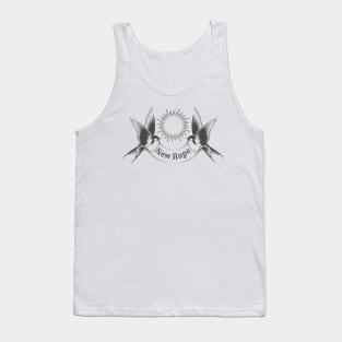 Two Swallow Birds Holds Banner Tank Top